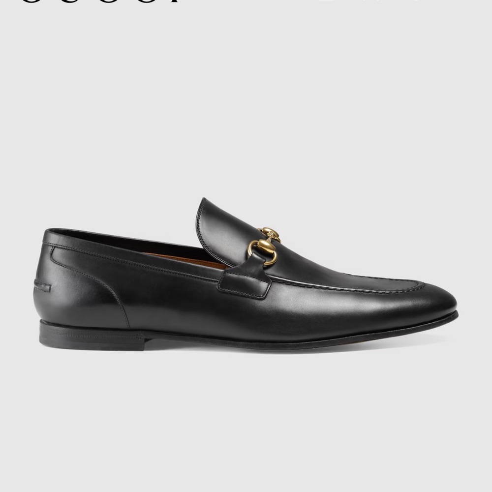 Men's Gucci Jordaan Leather Loafers Black